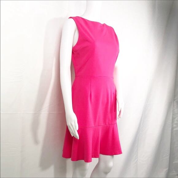 Love...Ady Fuschia Flared Skirt Sheath Dress Size Large - Picture 1 of 15
